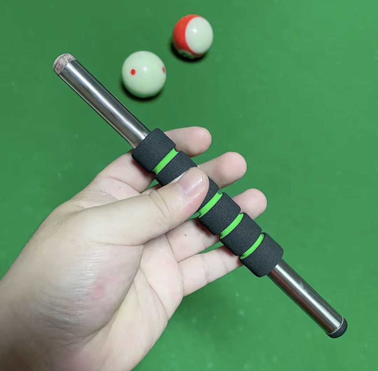 Mini Steel Jump Cue Stick - Portable Pencil-Style Pool Jump Cue for 8-Ball & 9-Ball Trick Shots