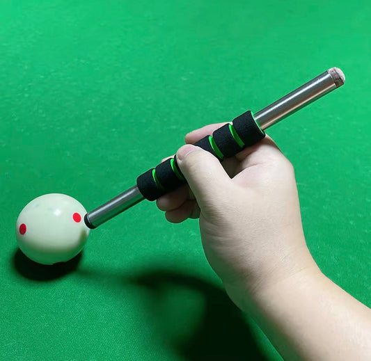 Mini Stainless Steel Pool Jump Cue - Compact Fun Cue for Casual Games & Trick Shots