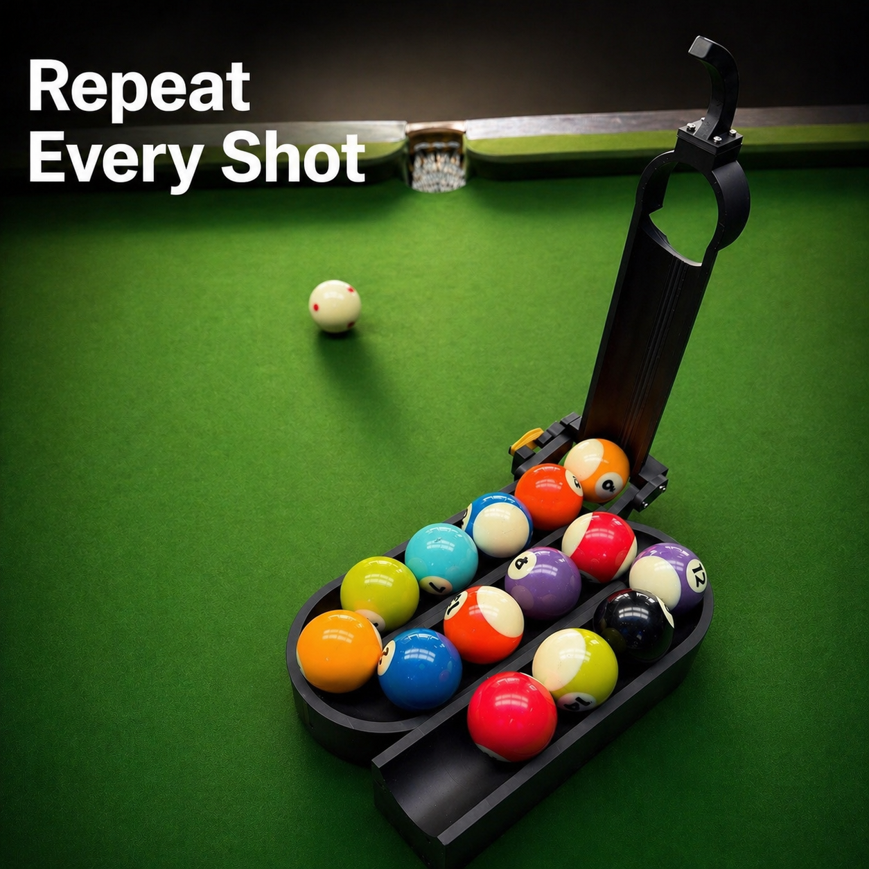 pool ball positioning trainer with billiard balls for consistent practice and accuracy training