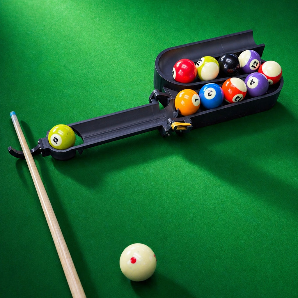 pool ball positioning trainer in use for accurate practice and shot repetition