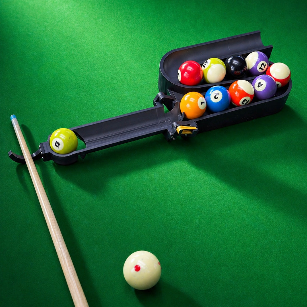 pool ball positioning trainer in use for accurate practice and shot repetition